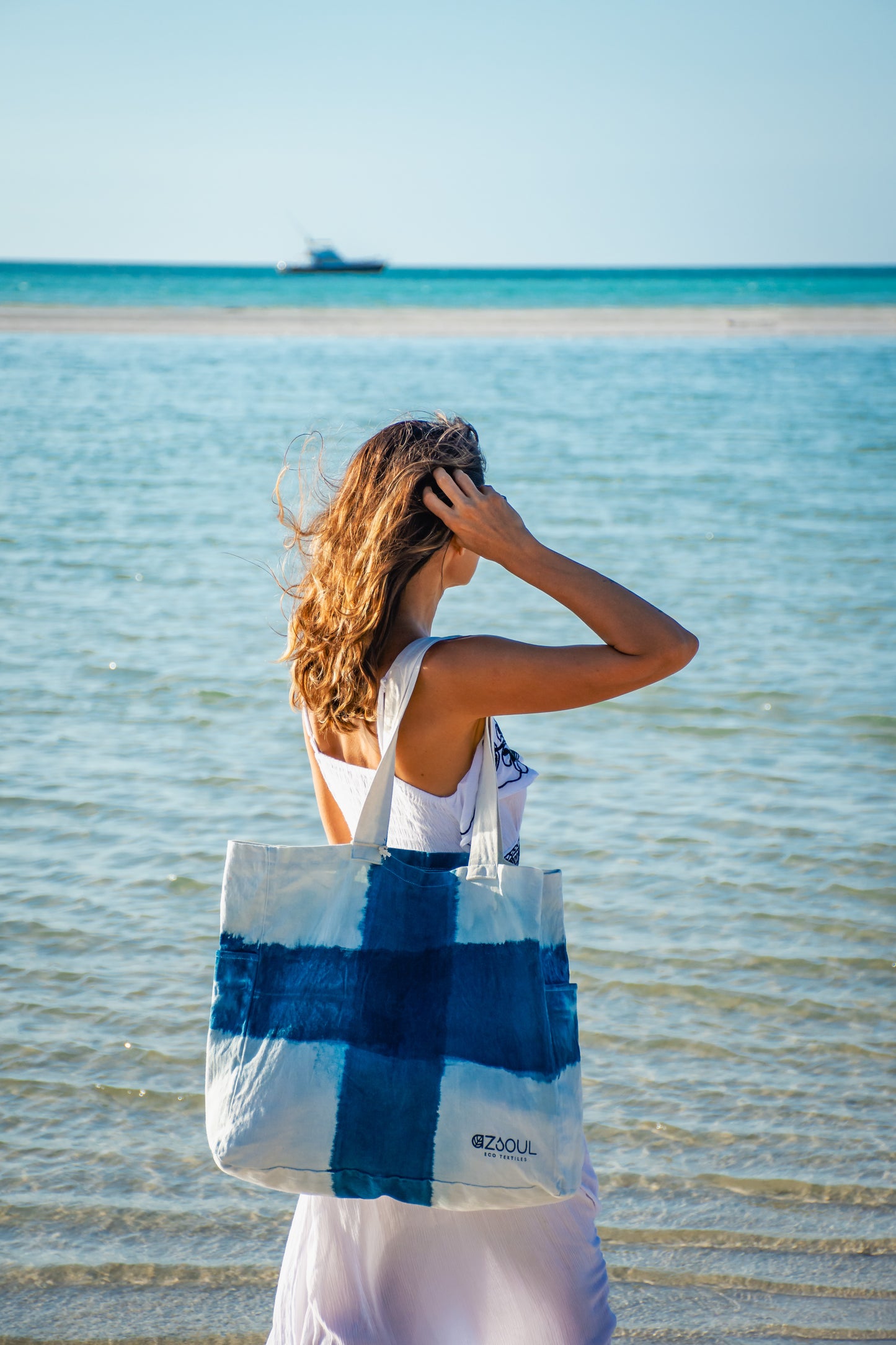 INDIGO SHIBORI BOLSO XL -ADDITION