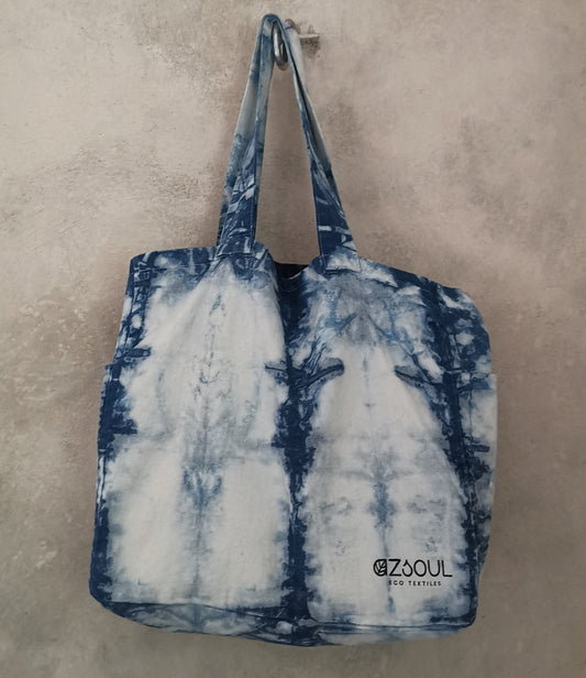 INDIGO SHIBORI BOLSO XL -  CRYSTAL