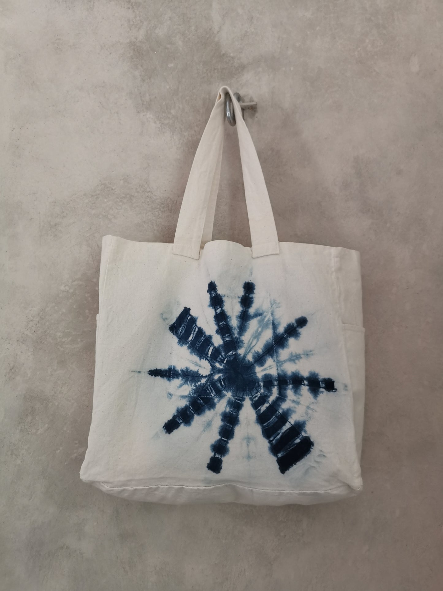 INDIGO SHIBORI BOLSO XL - ANÉMONA