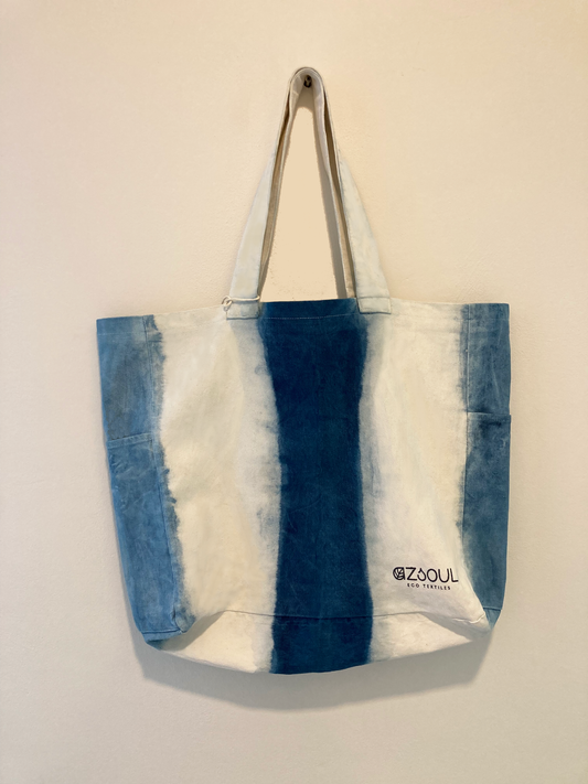 INDIGO SHIBORI BOLSO XL -BICOLOR