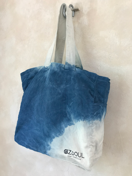 INDIGO SHIBORI BOLSO XL - MOON